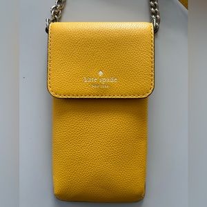 Kate Spade yellow phone crossbody